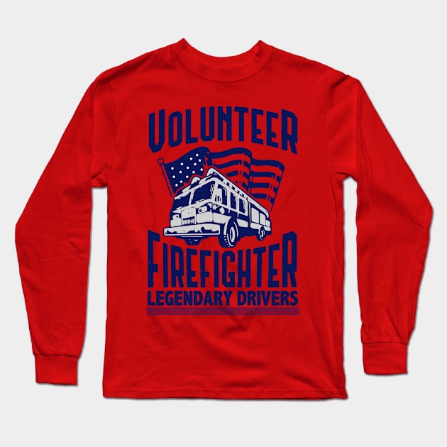 Volunteer Firefighter Long Sleeve T-Shirt by graphicganga